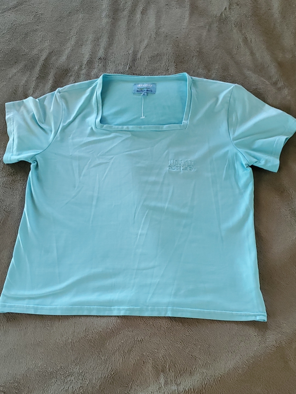 Light Aqua DUBARRY Square Neck Tee